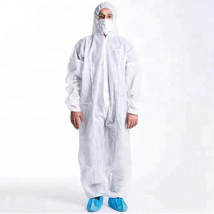 PP einnota hlífðargalli með hettu